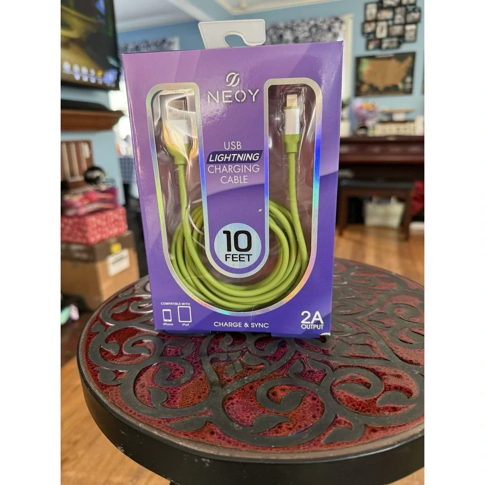 Neoy USB Charging Cable , 10 Feet Long , For Old iPhones‎